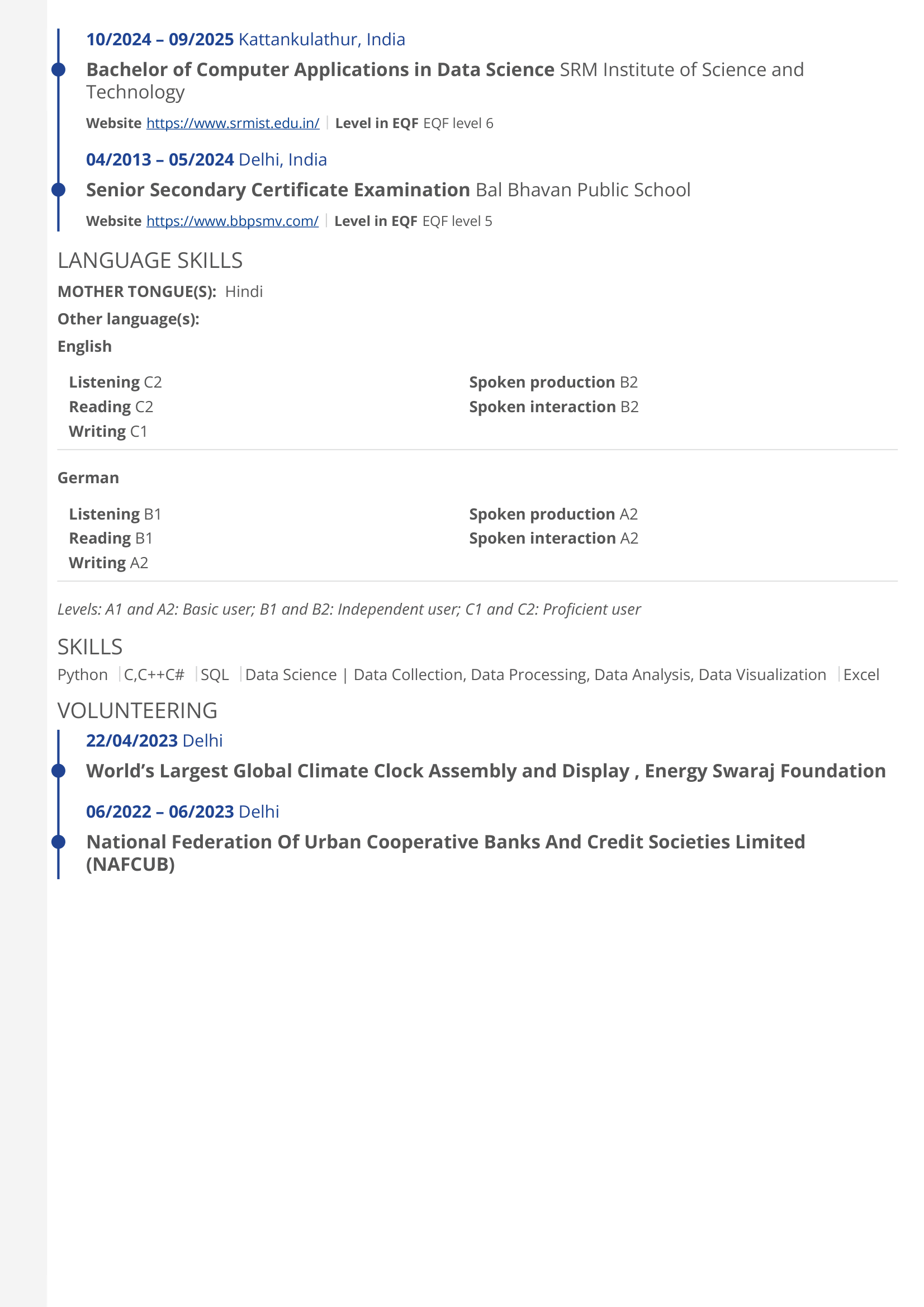 Prannay Nath CV, page 2